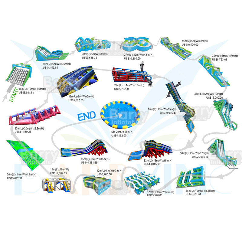 OEM ওডিএম সার্ভিস 5k ইনফ্ল্যাটেবল কোর্স আউটডোর বড় বড়দের জন্য পাগল ইনফ্ল্যাটেবল 5k আমার কাছাকাছি বাচ্চাদের এবং প্রাপ্তবয়স্কদের জন্য