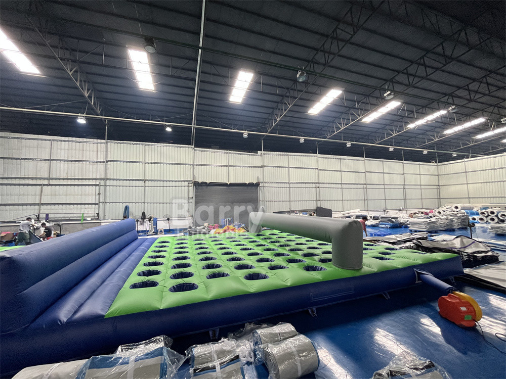 17.5m(L) X7.4m(W) X1.2m(H) পিভিসি টারপুলিন ইনফ্ল্যাটেবল ম্যাট্রেস রান ফর ইনসেন ইনফ্ল্যাটেবল 5k বাধা কোর্স রান