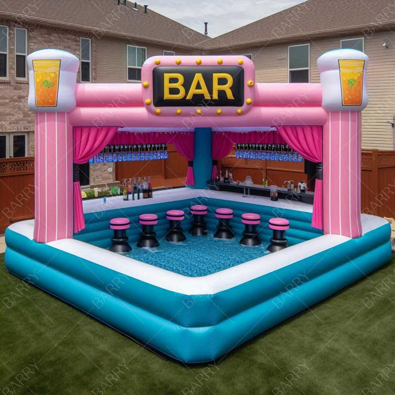 বাণিজ্যিক inflatable ভাসমান প্ল্যাটফর্ম পুল বার inflatable জল প্ল্যাটফর্ম ডক ওয়াটার বার জন্য বেকয়ার্ড পার্টি ইভেন্ট