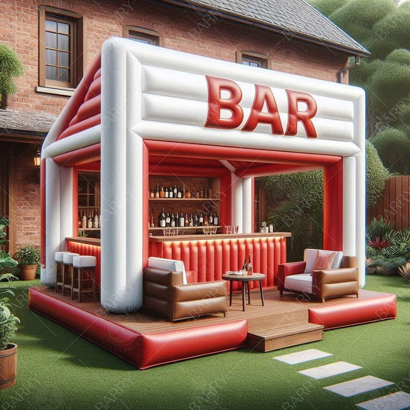 বাণিজ্যিক প্রাপ্তবয়স্ক inflatable পুল বার Blow Up Backyard Inflatable Pool Bar With Swimming And Seats For Party Event