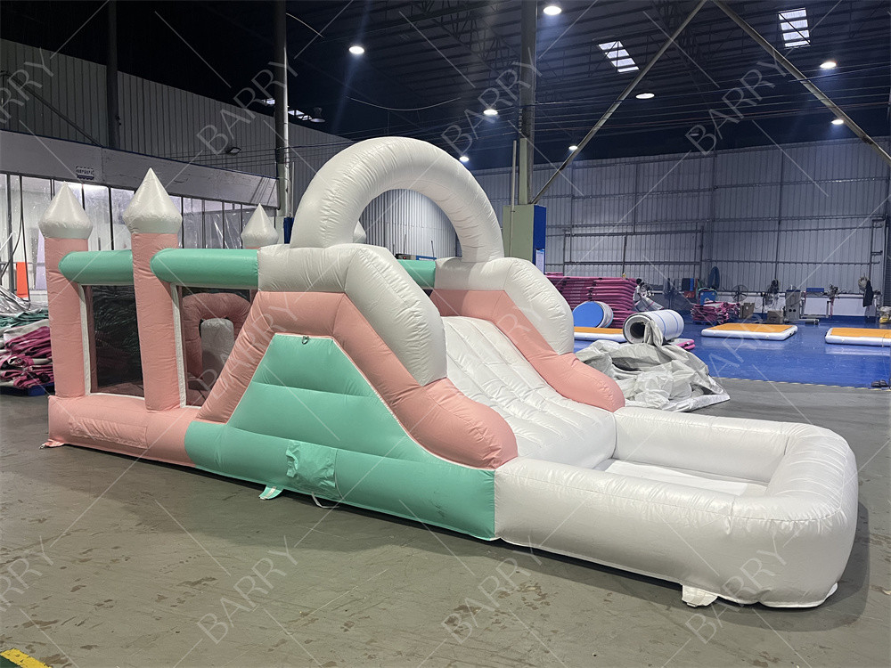 পার্টি কাস্টমাইজড Inflatable Bouncing Castle Inflatable Bouncer Jumping Castle Kids Girl Princess Carriage Combo With Slide