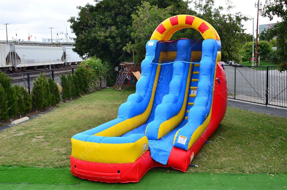 বাণিজ্যিক ১৫ ফুট ডুয়াল লেন ওয়াটারস্লাইড, বাচ্চাদের জন্য বড় পুল সহ