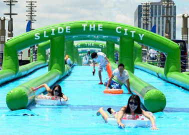 কাস্টমাইজড লং অ্যামেজিং Inflatable জল স্লাইড কিডস চাষ জন্য