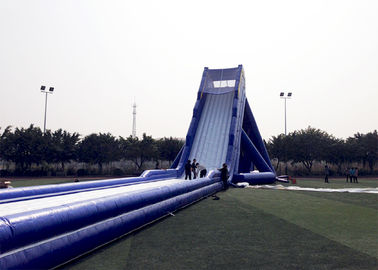 নীল টেকসই প্রাপ্তবয়স্ক দৈত্য Inflatable স্লাইড সাটিটি বড় জল উপরে স্লাইড