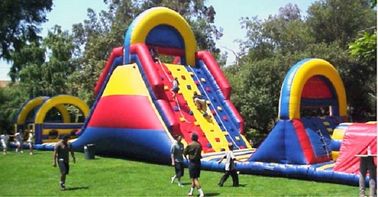 মজা জন্য প্রাপ্তবয়স্ক Inflatable বাধা কোর্স টেকসই পিভিসি Tarpaulin আরোহণ