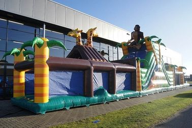কাস্টম মেড Inflatable জঙ্গল বাধা কোর্স শিখা Retardant