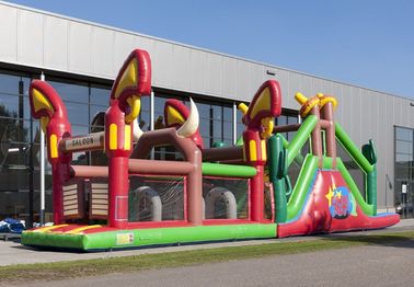 কাস্টমাইজড গরু বয় তেরো জন্য বিশাল inflatable বাধা কোর্স চালান