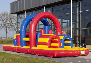 0.55 মিমি পিভিসি Tarpaulin এয়ার ব্লোয়ার সঙ্গে inflatable বাধা কোর্স