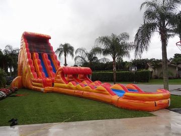30 ফুট মোট অরেঞ্জ Inflatable প্রাপ্তবয়স্ক জল স্লাইড শীতল জল পার্ক স্লাইড