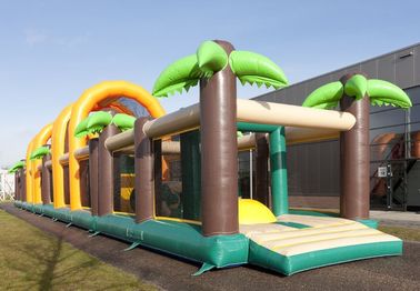 35m জঙ্গল Obstacle কোর্স থিম অগ্নিকুণ্ড Retardant সঙ্গে প্রস্ফুটিত ভাসমান অবমুক্ত কোর্স
