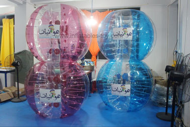 প্রাপ্তবয়স্ক লাল বডি বাম্পার বল, নীল হিউম্যান Inflatable বাম্পার বুদ্বুদ বল লোগো মুদ্রিত