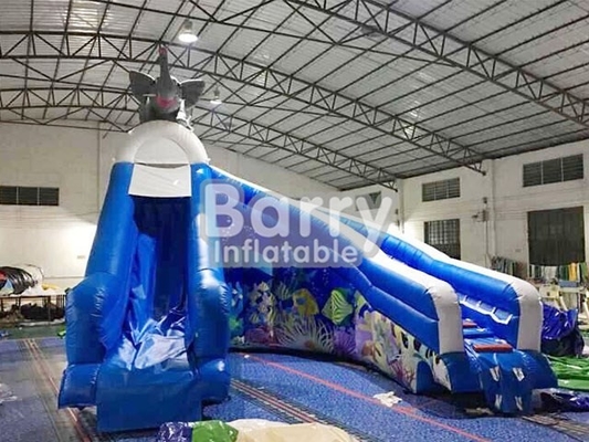 সুইমিং পুলের জন্য এলিফ্যান্ট ইনফ্ল্যাটেবল ওয়াটার স্লাইড কাস্টমাইজ লোগো