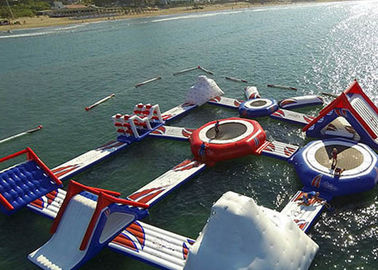 জনপ্রিয় Floating Inflatable দ্বীপ, প্রাপ্তবয়স্কদের জন্য জলীয় Inflatable জল পার্ক সরঞ্জাম