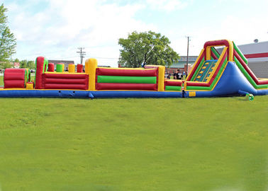 লং আউটডোর অ্যাসল্ট কোর্স / জলরোধী উপাদান সঙ্গে inflatable বাধা কোর্স