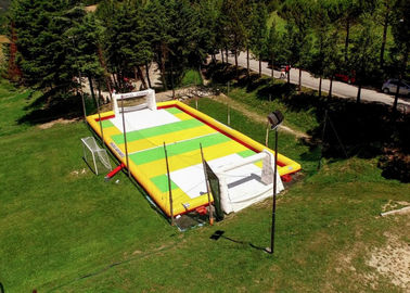 বহিরাগত 12 x 2 x 6m Inflatable ফুটবল মাঠ / এয়ার পাম্প সঙ্গে ফুটবল পিচ
