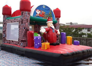 জঙ্গেল Inflatable Toddler খেলার মাঠ, সান্টা ক্লাউস হাউস বহিরঙ্গন বাউন্সী কাসল