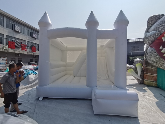 5x4m বাণিজ্যিক বাউন্সি দুর্গ সাদা টডলার বাউন্স হাউস ইনফ্ল্যাটেবল ওয়েডিং বাউন্সার