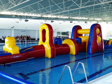 বাণিজ্যিক Aqua মজা Inflatable স্লাইড / জল সাঁতার পুল জন্য বাধা কোর্স আপ উড়িয়ে