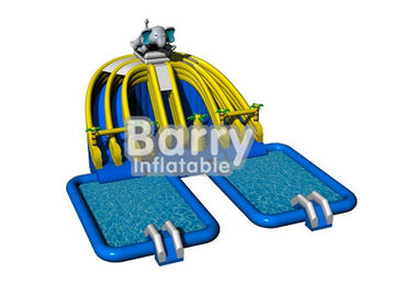 পেশাদার পশু inflatable মোবাইল ওয়াটার পার্ক, বহিরঙ্গন বিনোদন পার্ক 2 সুইমিং পুল সঙ্গে rides