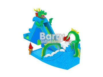 মজার বাচ্চাদের inflatable বিনোদন পার্ক / ভাল মানের সঙ্গে inflatable ড্রাগন জল পার্ক