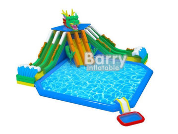 খেলার মাঠ আউটডোর Inflatable অ্যাকোয়া পার্ক / 3 স্লাইড Inflatable জল মজা শিশুদের জন্য