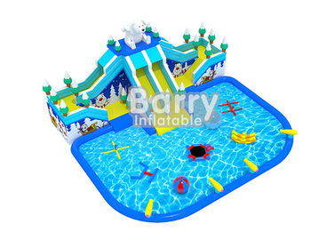 বিয়ার স্লাইড Inflatable জল পার্ক এয়ার কিডস জল খেলনা সঙ্গে inflatable খেলার মাঠ