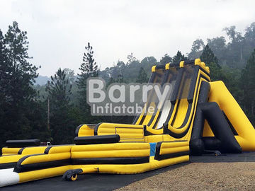 3 লেন হল হলুদ ড্রাগন রান মালয়েশিয়া Gentling Inflatables বিগ স্লাইড ডাবল ট্রিপল সেলাই