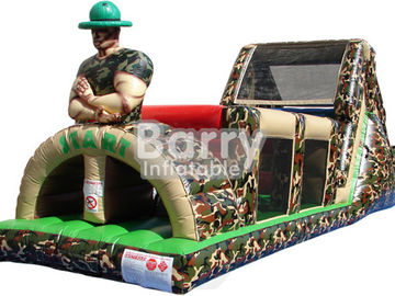 0.55 পিভিসি আর্মি Inflatable বাধা কোর্স প্রাপ্তবয়স্কদের জন্য সামরিক বাধা কোর্স