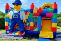 বিনোদন পার্ক বাউন্স হাউস গেমস ব্লক পার্টি inflatable কম্বো