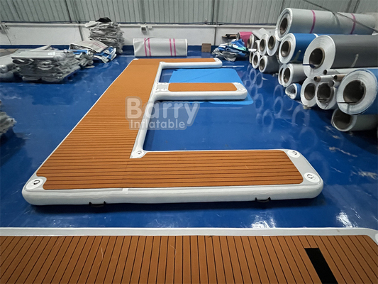 আকারের উপর নির্ভর করে ক্ষমতা inflatable ভাসমান ডক কাস্টম তৈরি E আকৃতির inflatable জেট স্কি ডক