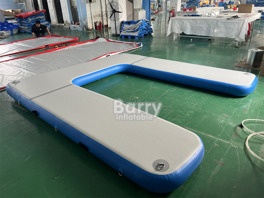 OEM ODM ড্রপ স্টিচ DWF উপাদান জল জন্য inflatable প্ল্যাটফর্ম inflatable সাঁতার ডক