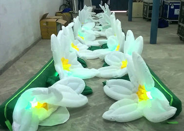 LED, প্রস্ফুটিত ফুল চেইন সজ্জা সঙ্গে দৈত্য ফুল Inflatable বিজ্ঞাপন পণ্য