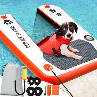 নিরাপদ এবং সহজ আরোহণ কাস্টমাইজড রঙের inflatable কুকুরছানা প্লাঙ্ক কুকুর র্যাম্প সিঁড়ি আপনার কুকুরের জন্য মজা এবং বিনোদনমূলক