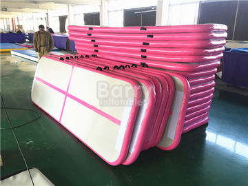 টেকসই নরম গোলাপী Inflatable এয়ার ট্র্যাক জিমন্যাস্টিক্স ম্যাট / ভাসমান ওয়াটার ম্যাট