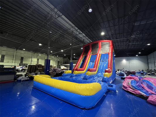 10.৫x৫.৪x৬.৬ মিটার বাণিজ্যিক ডাবল লেন বিশাল inflatable ওয়াটার স্লাইড Jumper Bouncing Moon Bounce Water Slides for Adult Pool