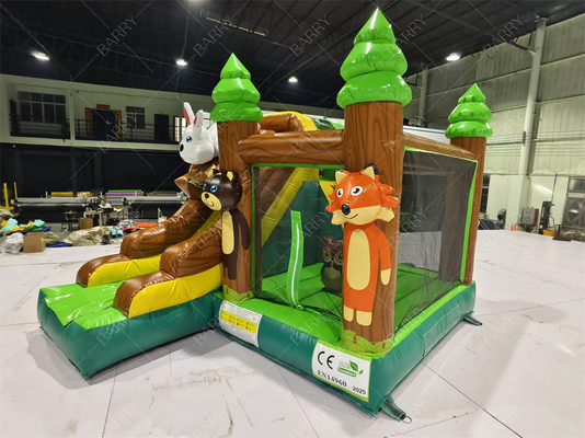 3.6x3x2.4m পশু থিম রেইনফরেস্ট জাম্পিং বাউন্সি ক্যাসল বাণিজ্যিক inflatable বাউন্স হাউস