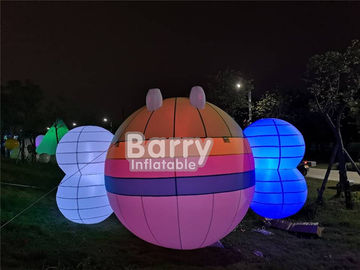 কাস্টম ফেস্টিভাল সজ্জা LED Inflatable মৌমাছি কার্টন মডেল EN14960 সিই উল