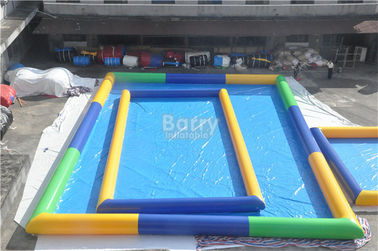 বাইরে আয়তক্ষেত্র inflatable সুইমিং পুল / নীল পোর্টেবল ব্লু আপ পুল