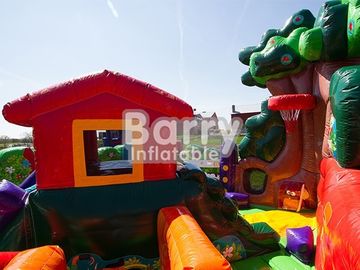 কাস্ট পার্টি সময় খেলার মাঠ Inflatable জাম্পিং বাউন্স জন্য বাধা কোর্স আপ কাস্টম