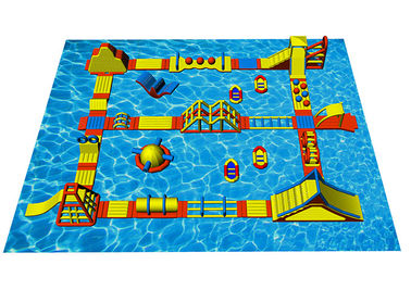 জল ক্রীড়া খেলা Inflatable জল পার্ক চ্যালেঞ্জ স্প্ল্যাশ দ্বীপ ওয়াটার পার্ক