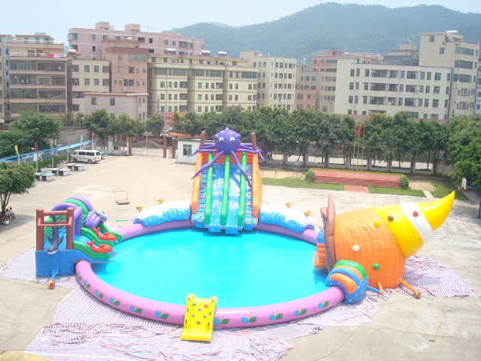 ভাড়া ব্যবসা / পার্টি বিনোদন Inflatable ওয়াটার পার্ক অক্টোপাস স্লাইড