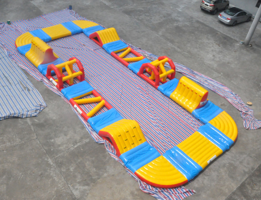 20x18 মিটার ফ্লোটিং ইনফ্ল্যাটেবল অ্যাকোয়াপার্ক ইনফ্ল্যাটেবল ওয়াটার পার্ক বাধা কোর্স