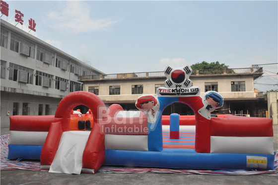 8X5X2.3m ইনফ্ল্যাটেবল বাউন্সার কার্টুন থিম রঙিন কম্বো প্লেগ্রাউন্ড পার্টি জাম্পার