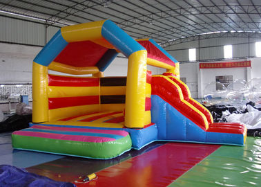 খেলার মাঠ জন্য মজার Inflatable কম্বো স্লাইড বাউন্স হাউস / Moonwalk বাউন্সার