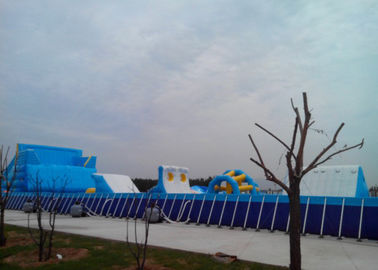 অপসারণযোগ্য মেটাল ফ্রেম 0.9 মিমি পিভিসি Tarpaulin সঙ্গে উপরে গ্রাউন্ড সুইমিং পুল