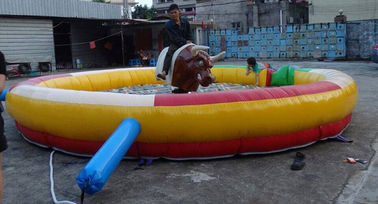 কুল Inflatable স্পোর্টস গেম, মেকানিক্যাল বুল সঙ্গে পিভিসি উপাদান Inflatable ম্যাট