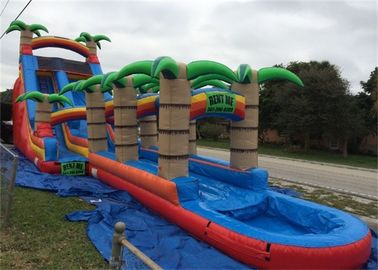 0.55 মিমি পিভিসি Tarpaulin ভাড়া জন্য বহিরঙ্গন বিশাল inflatable জল স্লাইড