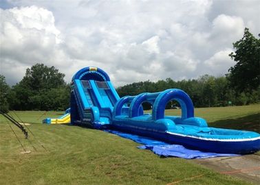 উত্তেজনাপূর্ণ 0.55 মিমি পিভিসি Tarpaulin Inflatable ডাবল স্লিপ এবং পুল সঙ্গে স্লাইড