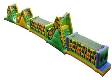 রঙিন Inflatable বাধা কোর্স, ভাড়া জন্য জল Obstacle কোর্স