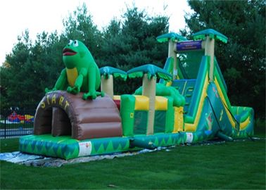আকর্ষণীয় Frog Inflatable Obstacle কোর্স, শিশুদের জন্য বহিরঙ্গন খেলার মাঠ Obstacle কোর্স